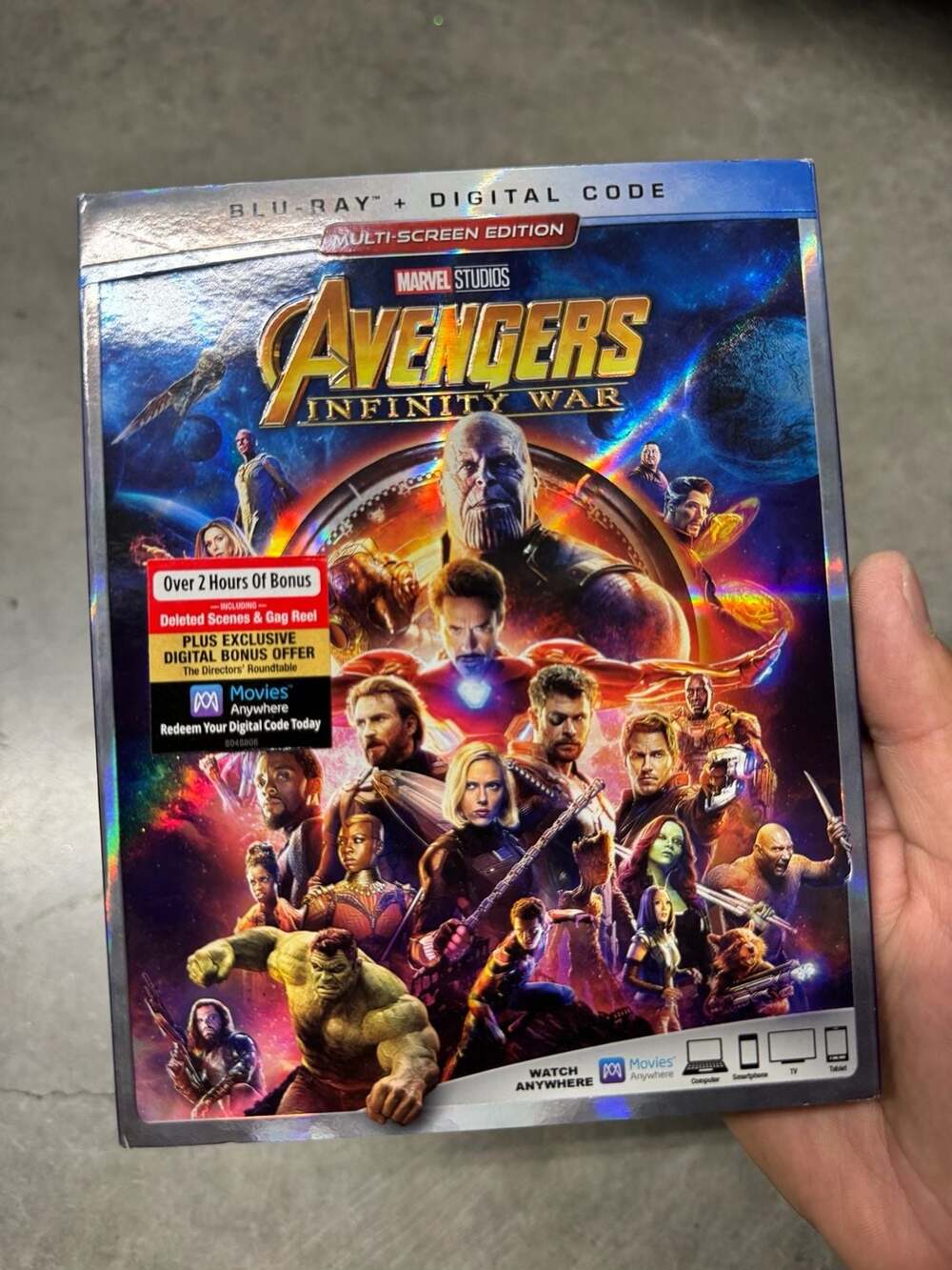 Marvel Studios Avengers: Infinity War Blu-ray + Digital Code Multi-Screen Editio